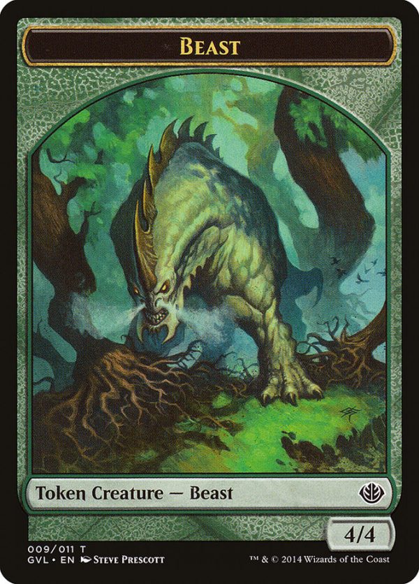 Beast Token (009 011) (Garruk vs. Liliana) [Duel Decks Anthology Tokens] For Discount