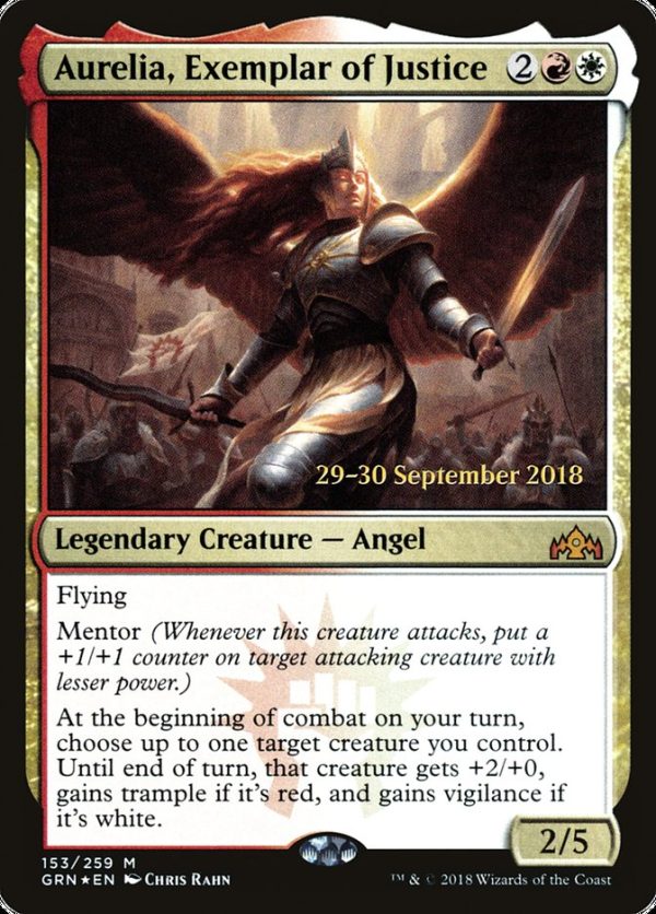 Aurelia, Exemplar of Justice [Guilds of Ravnica Prerelease Promos] For Sale