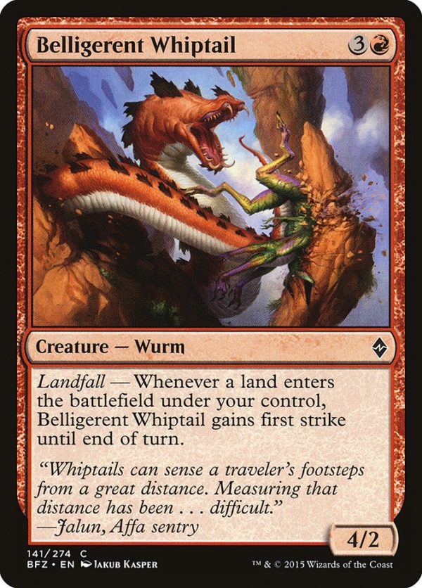 Belligerent Whiptail [Battle for Zendikar] For Discount